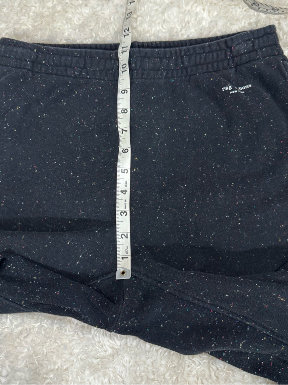 Rag & Bone Women’s City Sweatpants Black Multicolored Dots Cotton Size Medium - Picture 7 of 12